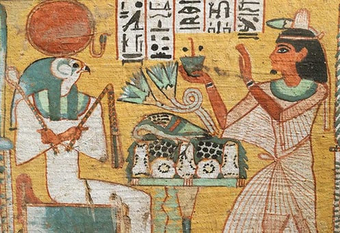 Ancient Egyptian art depicting a funeral rite.